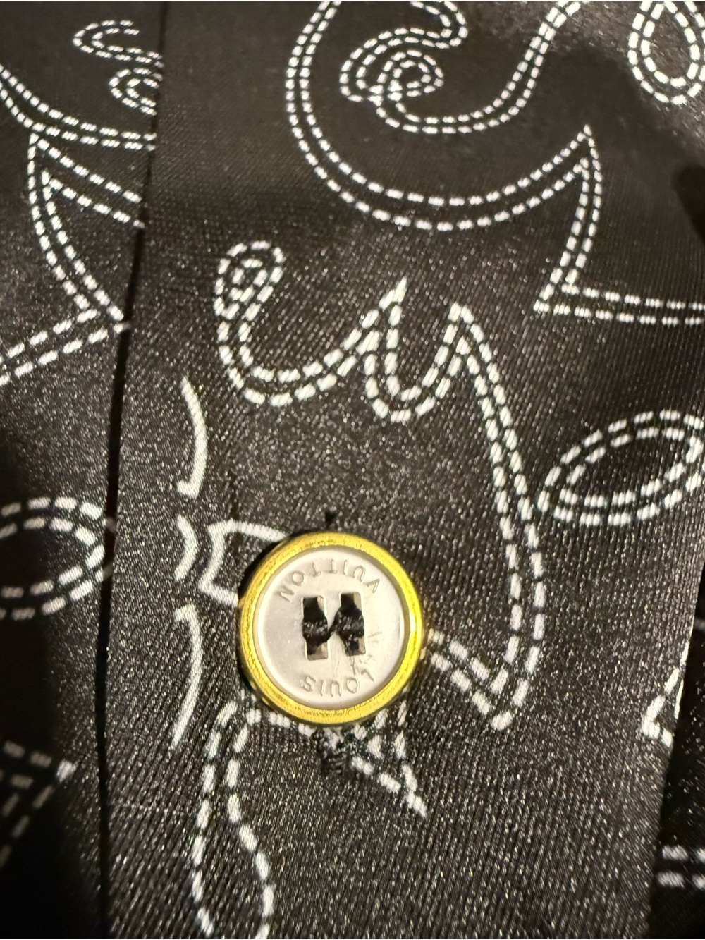 Louis Vuitton Black Short-Sleeve Monogram Print Button-Down Shirt w/shorts (Set) image 4